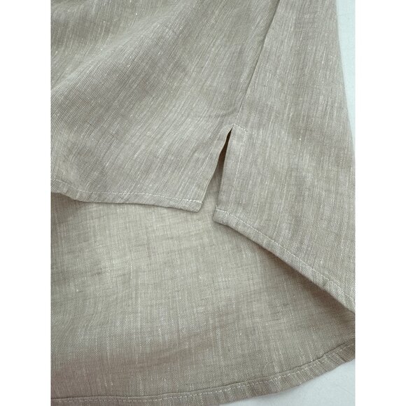 Reyn Spooner Mens Beige‎ Linen Blend Button-Up Shirt Dual Front Pockets - Picture 9 of 10